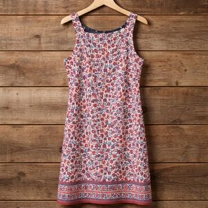 Charter Club Size 10 Floral Print Midi Sleeveless Dress